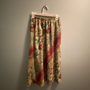 long patterned skirt